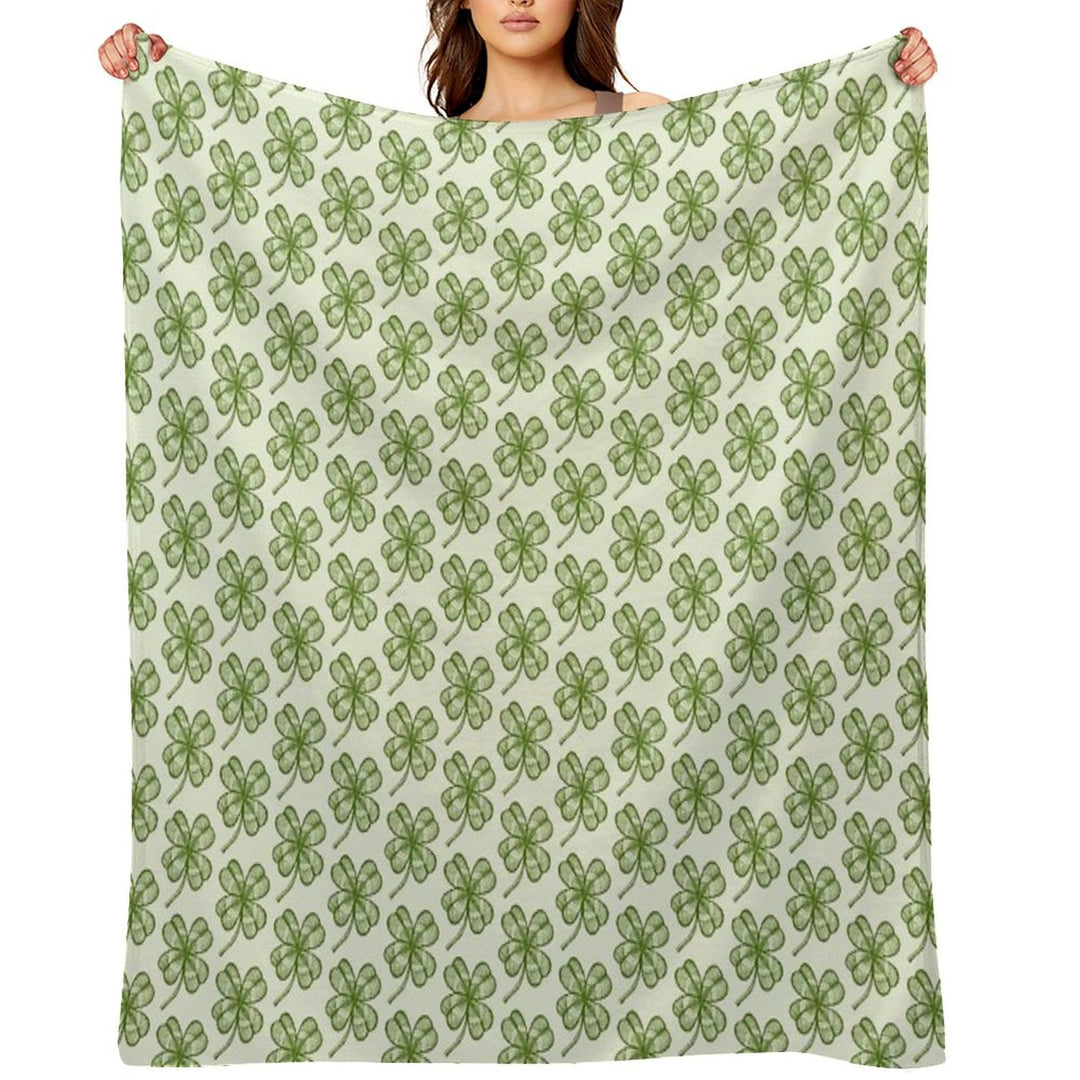 Vintage Lucky Clover Compact Throw Blanket