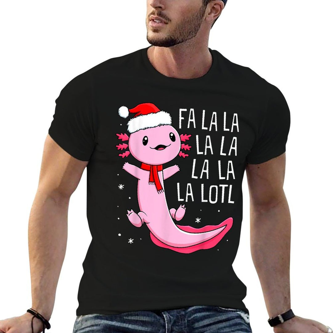 Funny Fa La La Lotl Axolotl Toddler Kids Boys Christmas Xmas  Polyester Blend T-Shirt