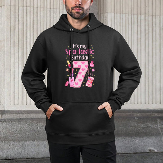 Kids 7th Spa Birthday Seven Year Old Spa B-Day Girls Spa Party Unisex Design Hoodie