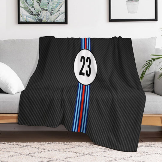 Racing Stripes Carbon Background 23 Velvety-soft Throw Blanket