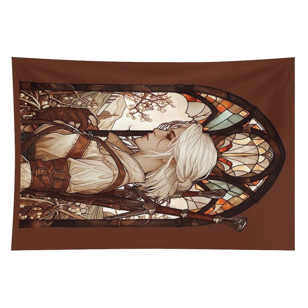 Stained Glass Ciri Tapestry