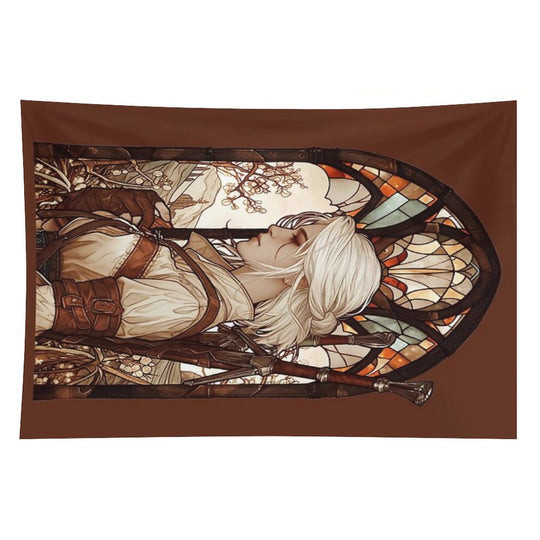 Stained Glass Ciri Tapestry