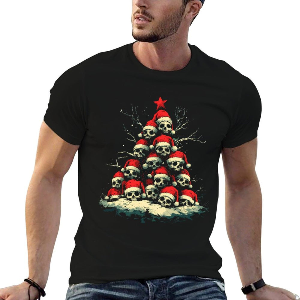 Goth Santa Skull Christmas Tree  Relaxed-fit T-Shirt