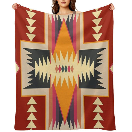 Navajo Design Eight Compact Throw Blanket
