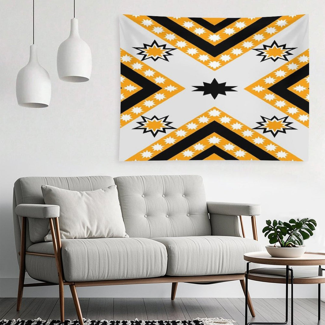 Seamless Geometric Pattern with Star Motifs Tapestry