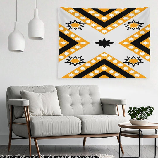 Seamless Geometric Pattern with Star Motifs Tapestry