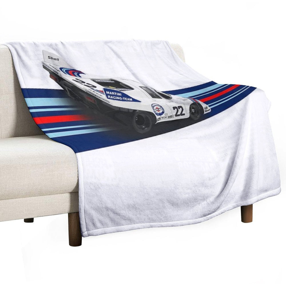 Porsch 917 Martini Racing 1971 Travel-friendly Throw Blanket