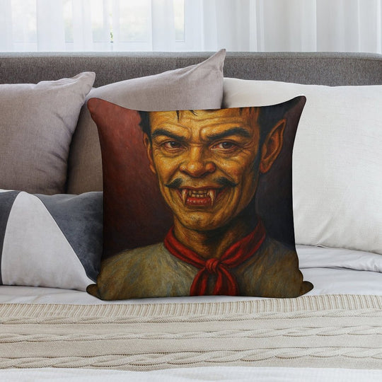 Cantinflas Vampiro Soft Washable Throw Pillow