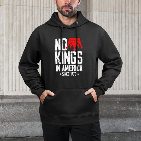 No Kings in America Since 1776 Distressed USA Vintage Moisture-Wicking Hoodie