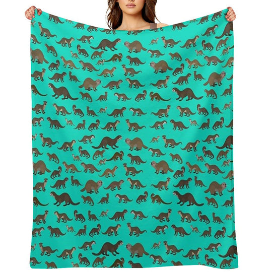Know Your Otters Versatility Throw Blanket