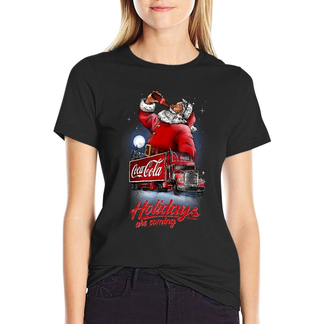 Coca Cola Santa And Truck Holidays Are Coming  Quick-drying T-Shirt
