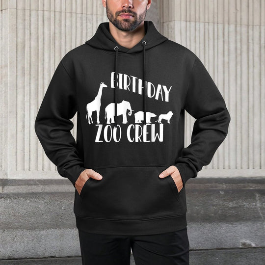 Birthday Squad Zoo Crew 2025 Elephant Circus Animal Lover Unisex Design Hoodie