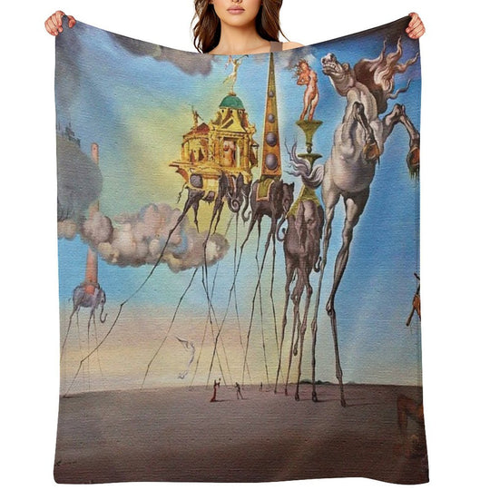 The Temptation of St. Anthony Machine-washable Throw Blanket