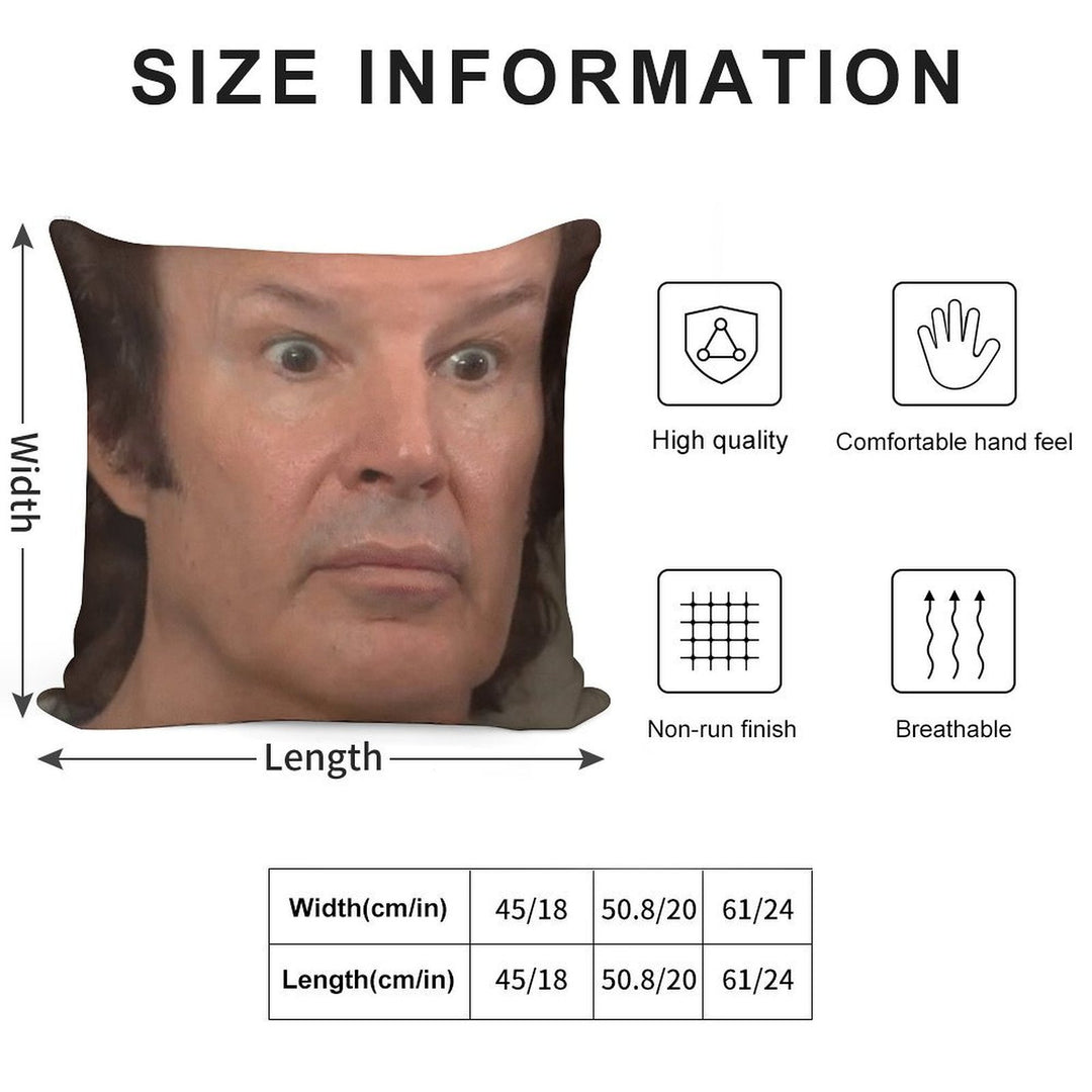 ASTONISHED BREEN - NEIL BREEN - Breen's Corrupt Merchandise - Funny Sticker Funny T-shirt Soft Durable Construction Throw Pillow