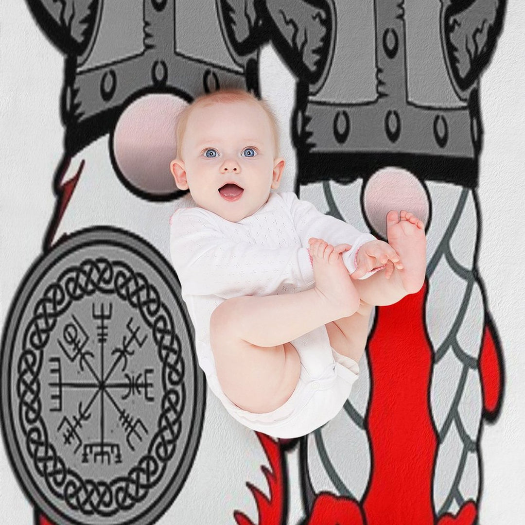 Cute Nordic Gnomes Viking Tomte Couple Scandinavian Nisse Versatility Throw Blanket