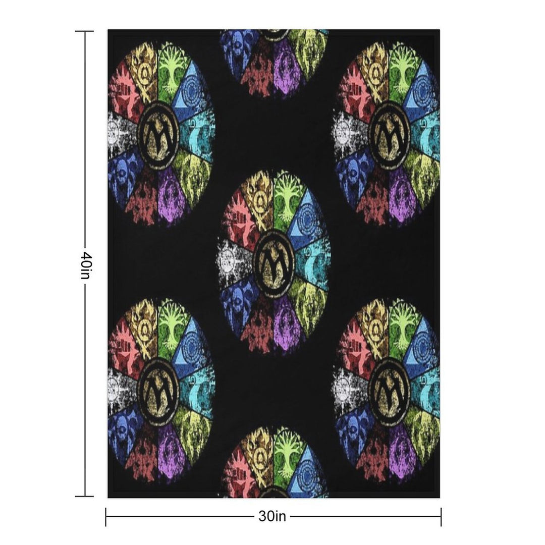 MTG  Faded Guild Wheel Sustainable Throw Blanket