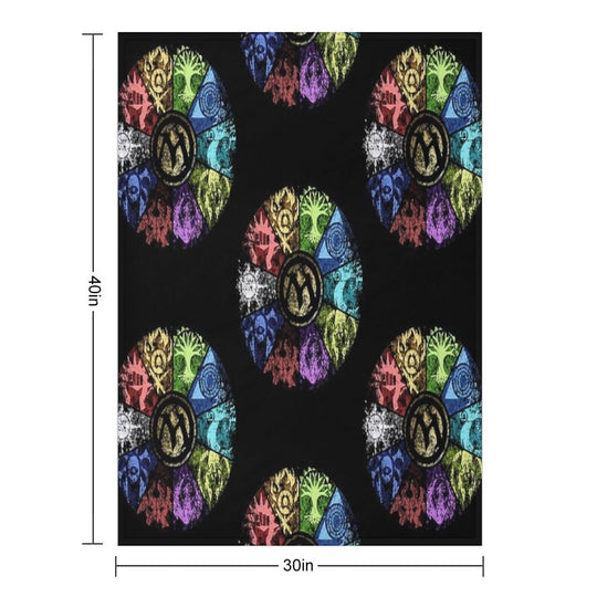 MTG  Faded Guild Wheel Sustainable Throw Blanket