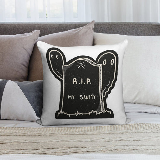RIP My Sanity Grave Soft Anti-Pilling Throw Pillow
