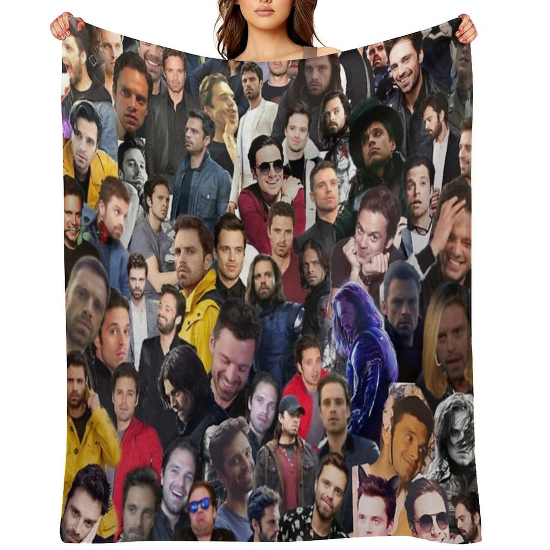 Sebastian Stan College Wrinkle-free Throw Blanket