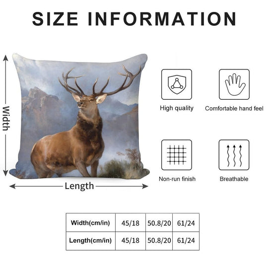 The Monarch of The Glen by Edwin Landseer Soft Multiple Sizes Throw Pillow