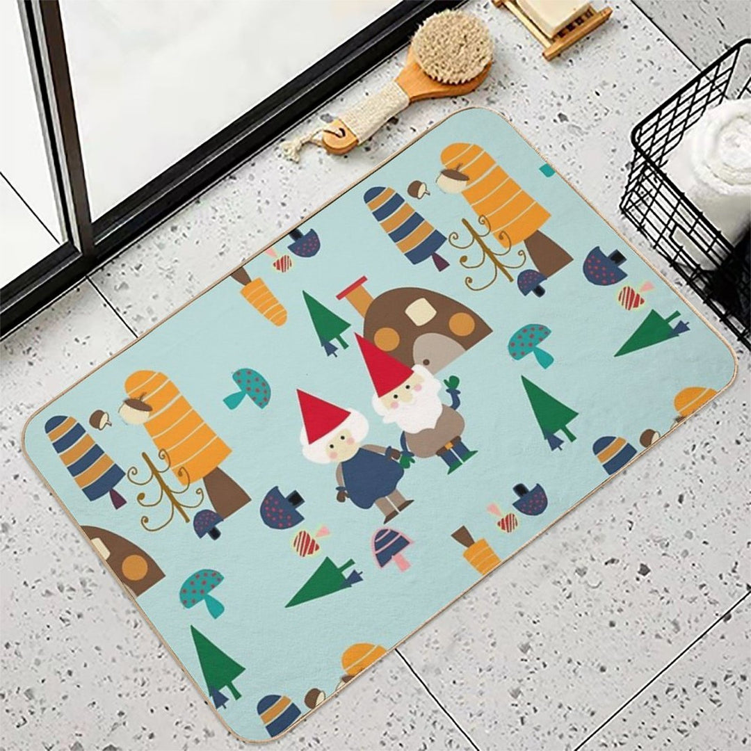 Gnome Blue  Fade-Resistant Bath Mat