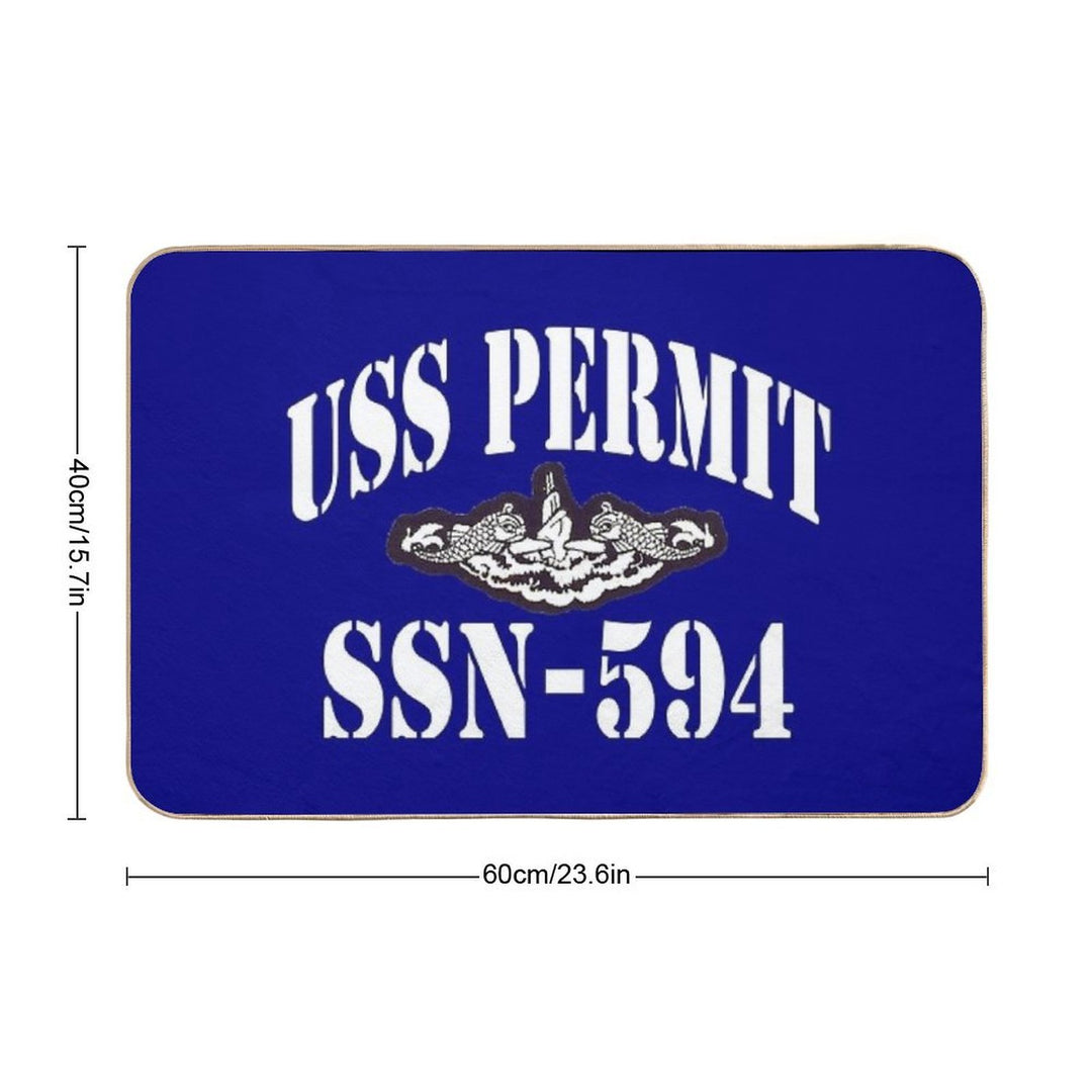USS PERMIT (SSN-594) SHIP'S STORE Durable Bath Mat