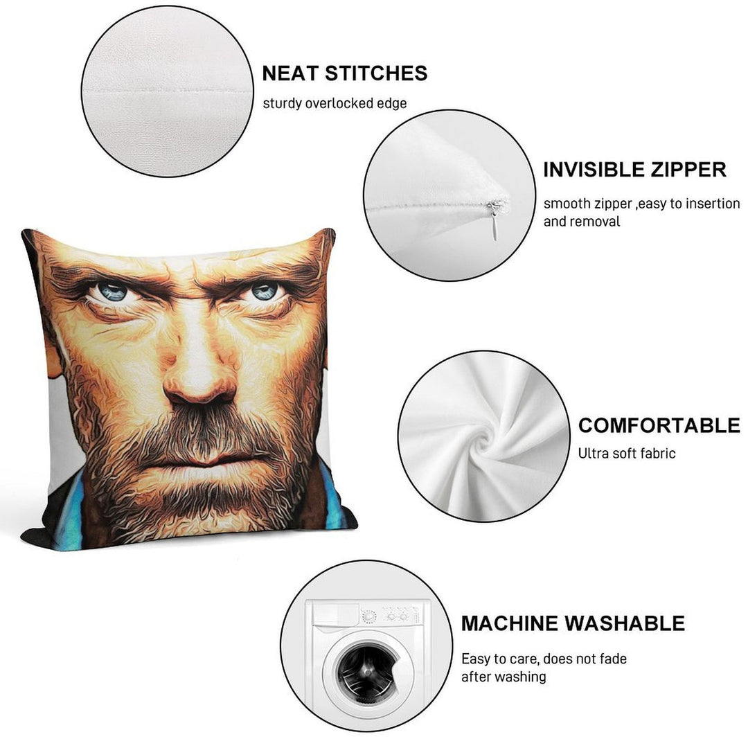 Dr. House Soft Home Decor Throw Pillow