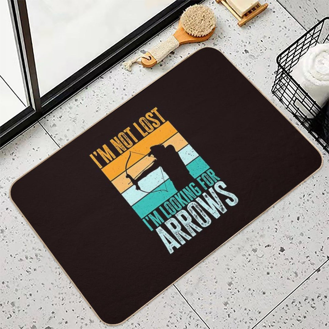 I'M Not Lost I'M Looking For Arrows. Retro Vintage Archery Lover Gift For Archers  Anti-Trip Bath Mat