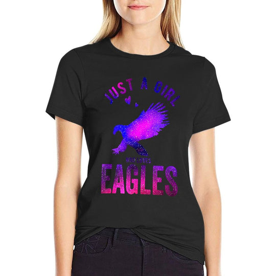 Just A Girl Who Loves Eagles Eagle Lover Funny Eagle  Eco-friendly Material T-Shirt