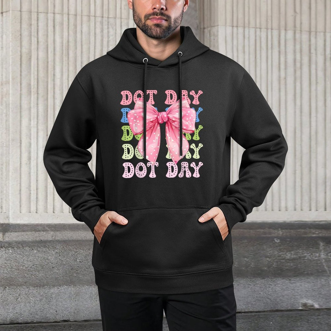 Dot Day Pink Coquette Bow Polka Dot Kids Toddler Girls Polka Unisex Design Hoodie