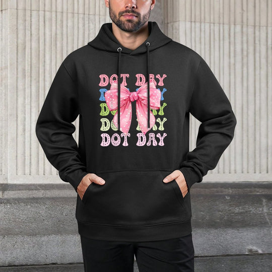 Dot Day Pink Coquette Bow Polka Dot Kids Toddler Girls Polka Unisex Design Hoodie