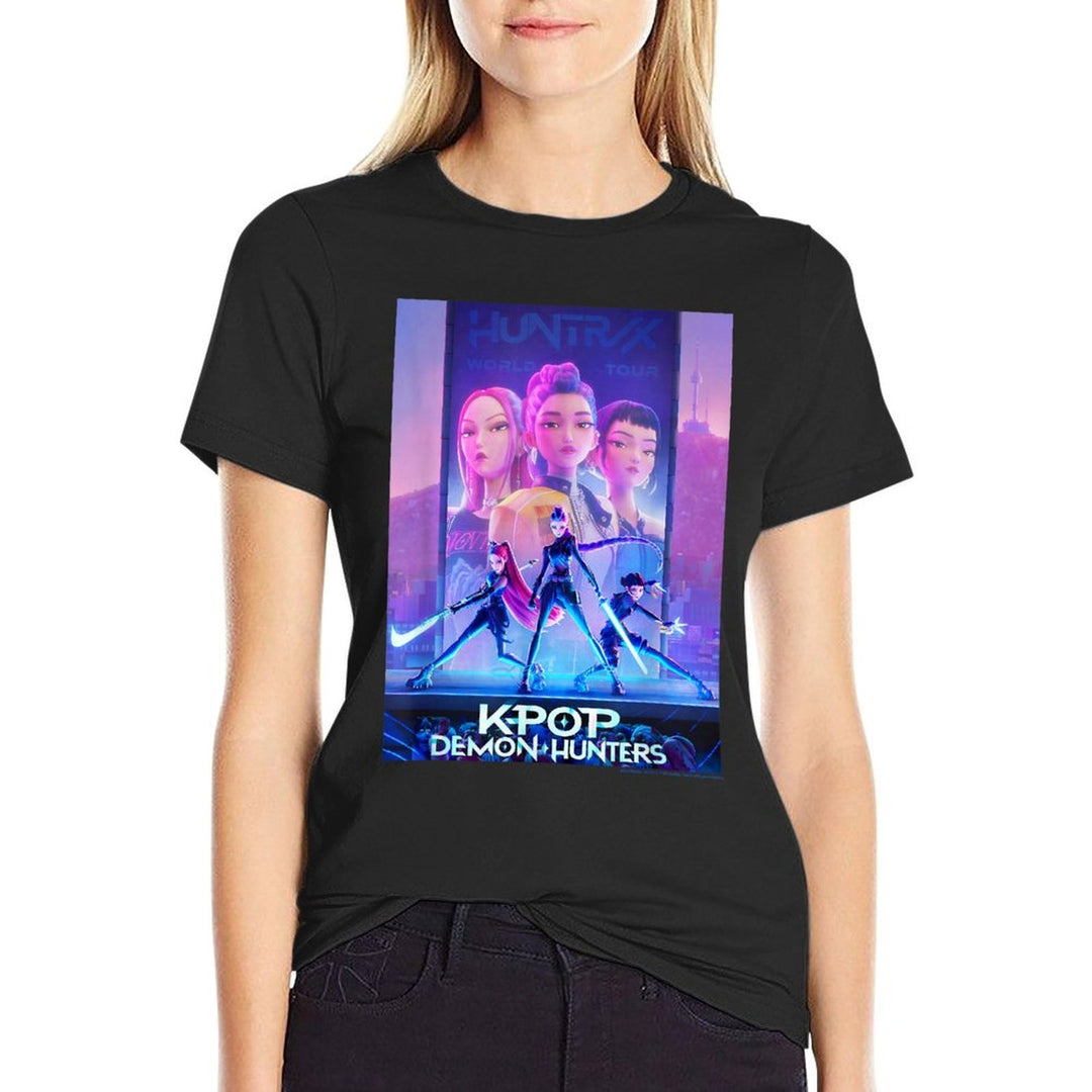 Kpop Demon Hunters Movie Poster  Polyester Blend T-Shirt