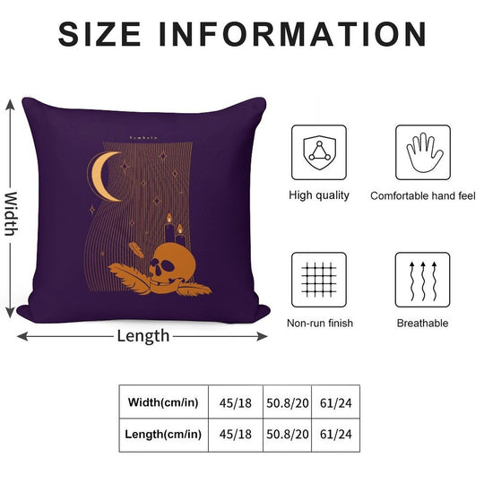 Modern Pagan Samhain Memento Mori Soft Style Accent Throw Pillow