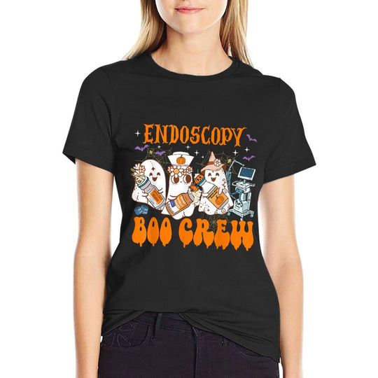 Endoscopy Nurse Halloween Anesthetist Boo Crew Squad  Eco-friendly Material T-Shirt