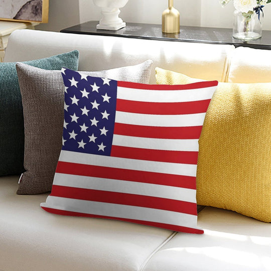 Classic American Flag Soft Warmth Comfort Throw Pillow
