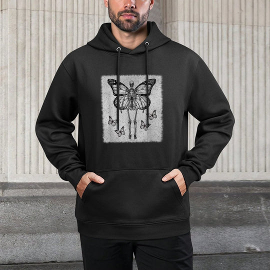 Skeleton Fairy Grunge Fairycore Aesthetic Goth Gothic Durable Construction Hoodie