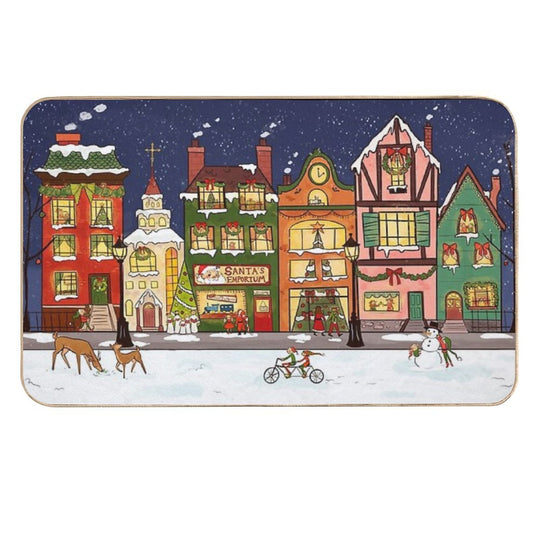 Christmas Whimsy  Easy To Clean Bath Mat