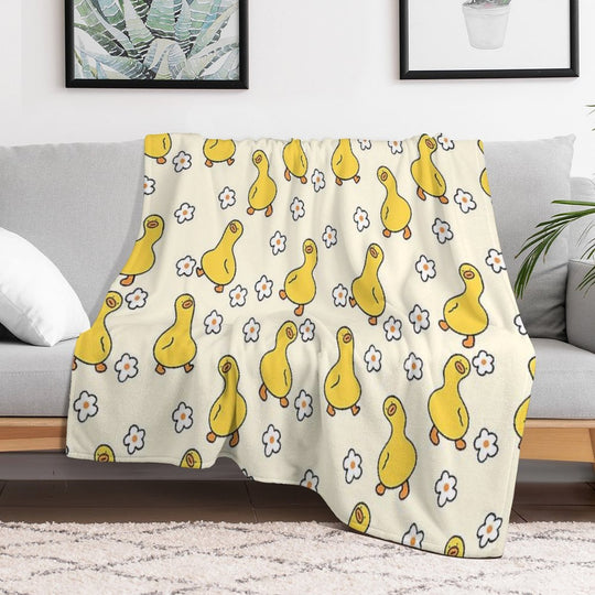 Cute Duck Pattern Perfect For Duck Owners Premium Throw Blanket
