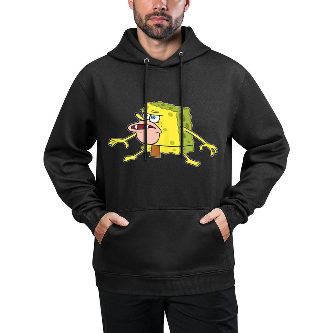 Caveman Spongebob Meme Cotton-Polyester Blend Hoodie