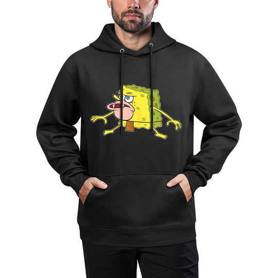 Caveman Spongebob Meme Cotton-Polyester Blend Hoodie