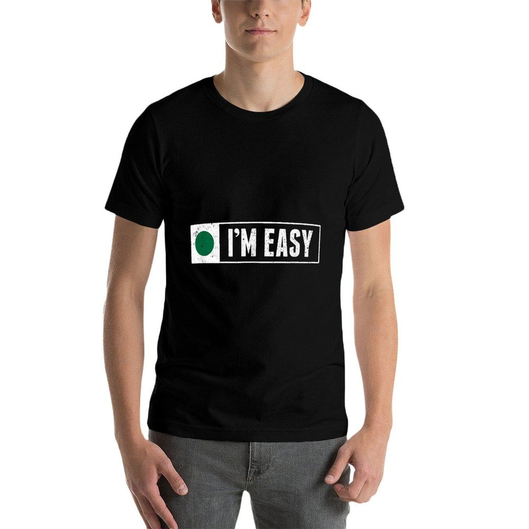 Funny Im Easy Snowboard Ski Mountain Sign Retro Vintage  Slim-fit Cut T-Shirt