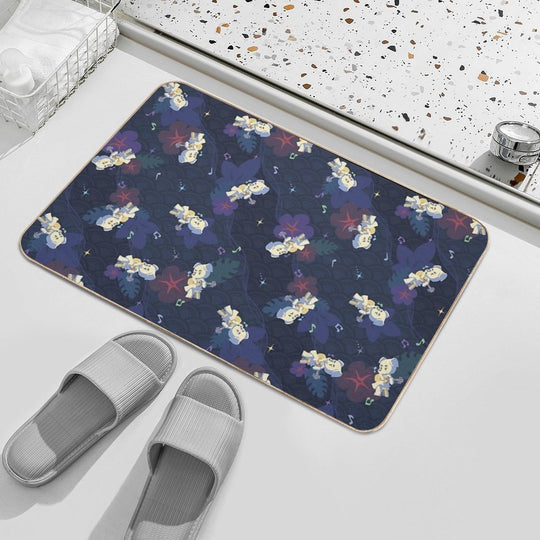 Guitar Tropical Kéké Durable Bath Mat