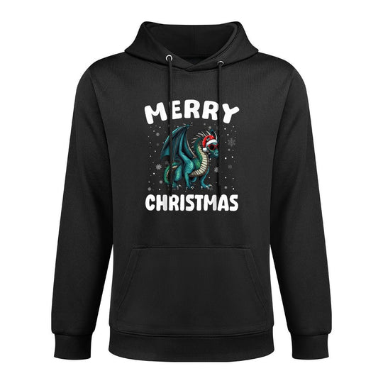 Merry Christmas Dragon Merry Xmas Funny Boy Girl Kids Moisture-Wicking Hoodie