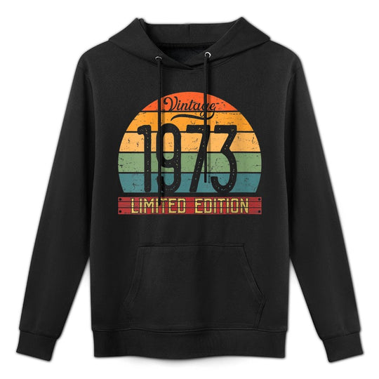 Womens Vintage 1973 Limited Edition Retro Bday 50th Birthday Easy Care Hoodie