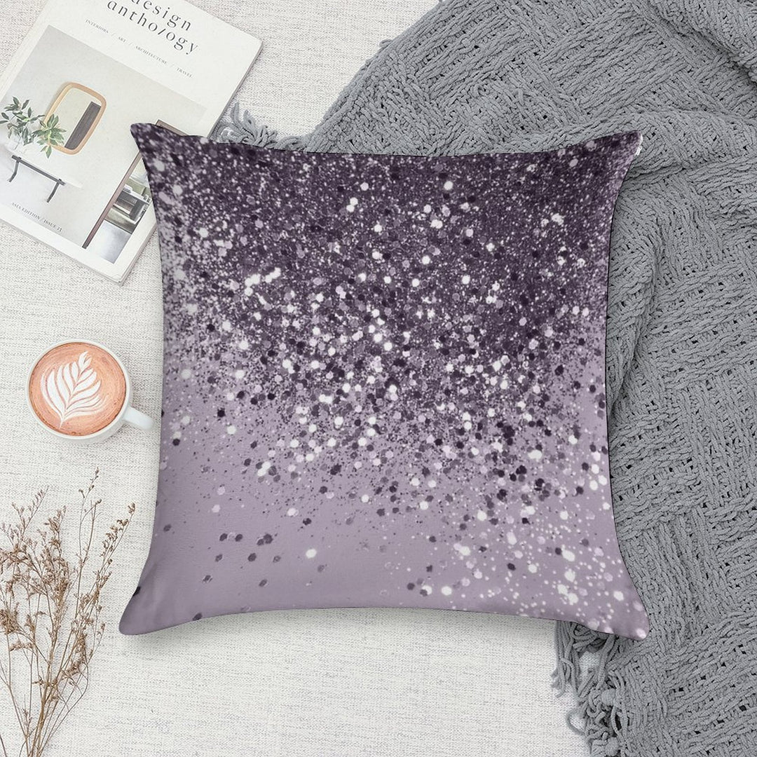 Lavender Lady Glam #2 (Photo of Glitter Only - Not Reflective) Soft Shrink-Resistant Throw Pillow