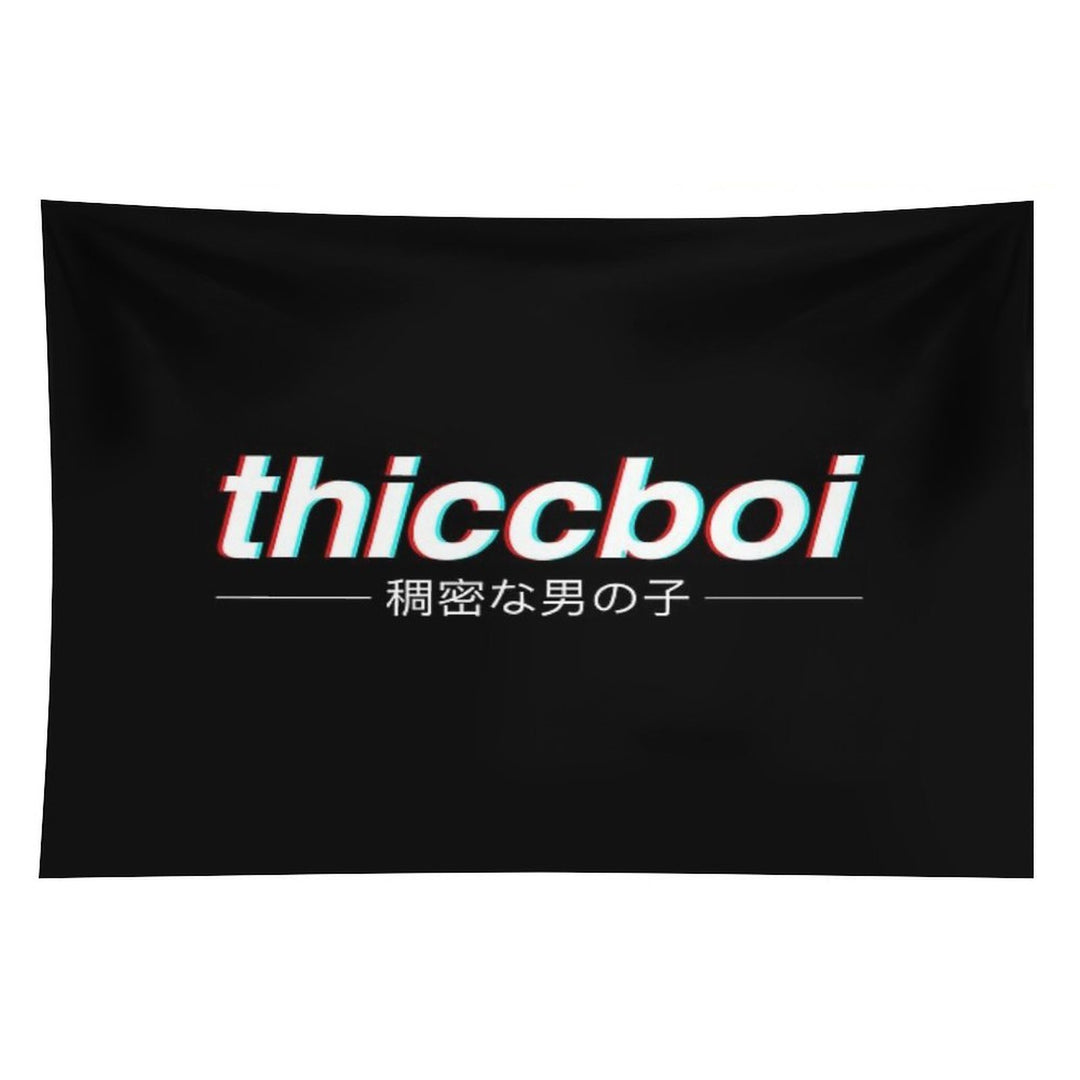 Aesthetic Japanese Thicc Boi Logo Tapestry