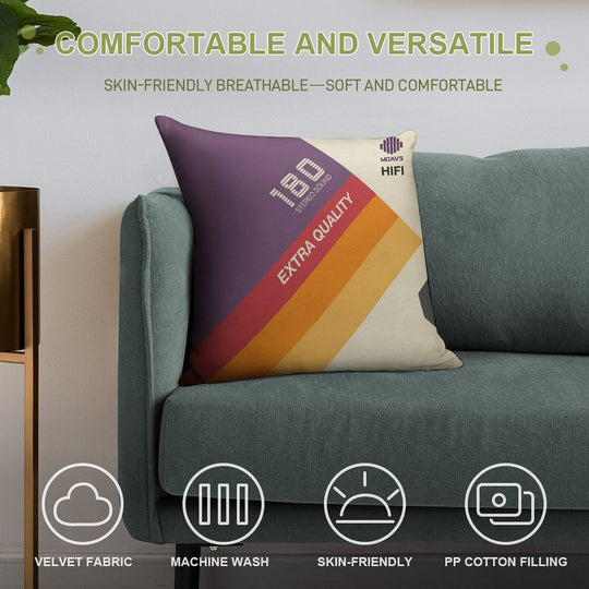 VHS Video Tape Cassette Case Retro Soft Ultra-Soft Texture Throw Pillow