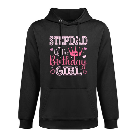 Stepdad of The Birthday Girl Cute Pink Matching Family Party Easy Care Hoodie