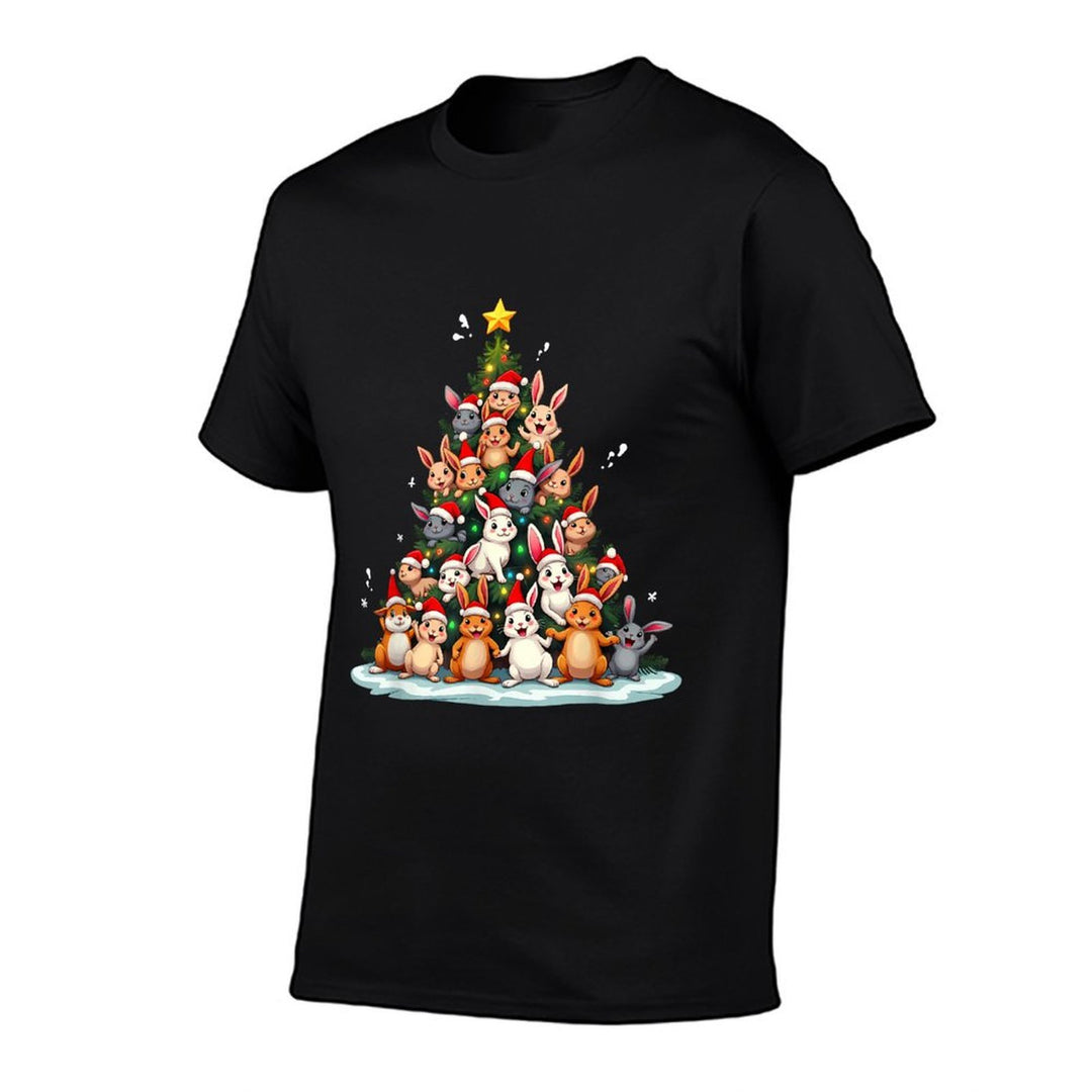 Rabbit Christmas Tree Funny Holiday Bunny  Classic T-Shirt