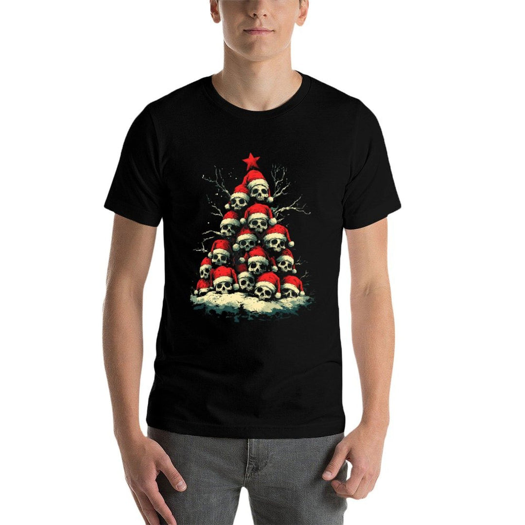 Goth Santa Skull Christmas Tree  Relaxed-fit T-Shirt